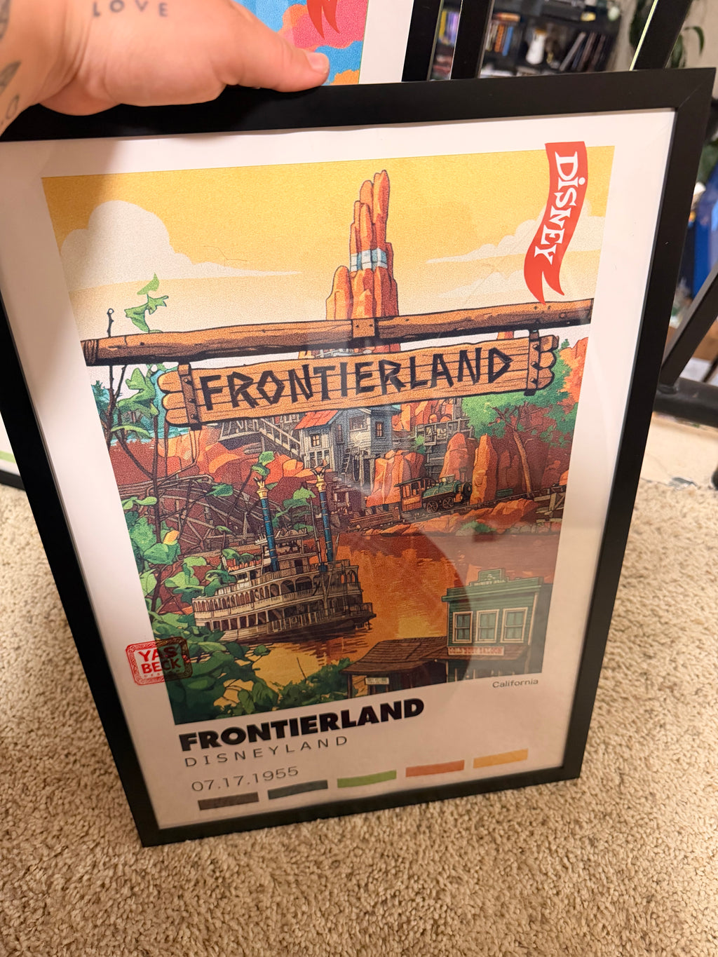 Frontierland Poster, Disneyland Wall Art in Glossy Print