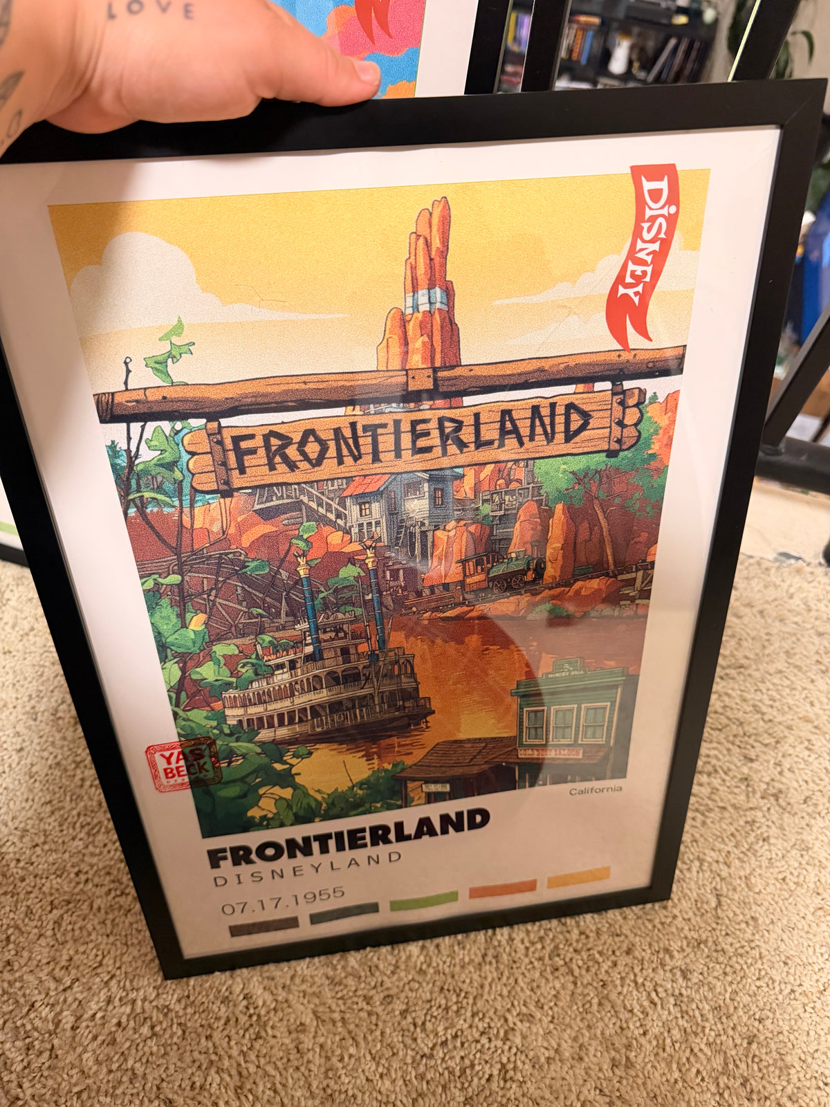 Frontierland Poster, Disneyland Wall Art in Glossy Print