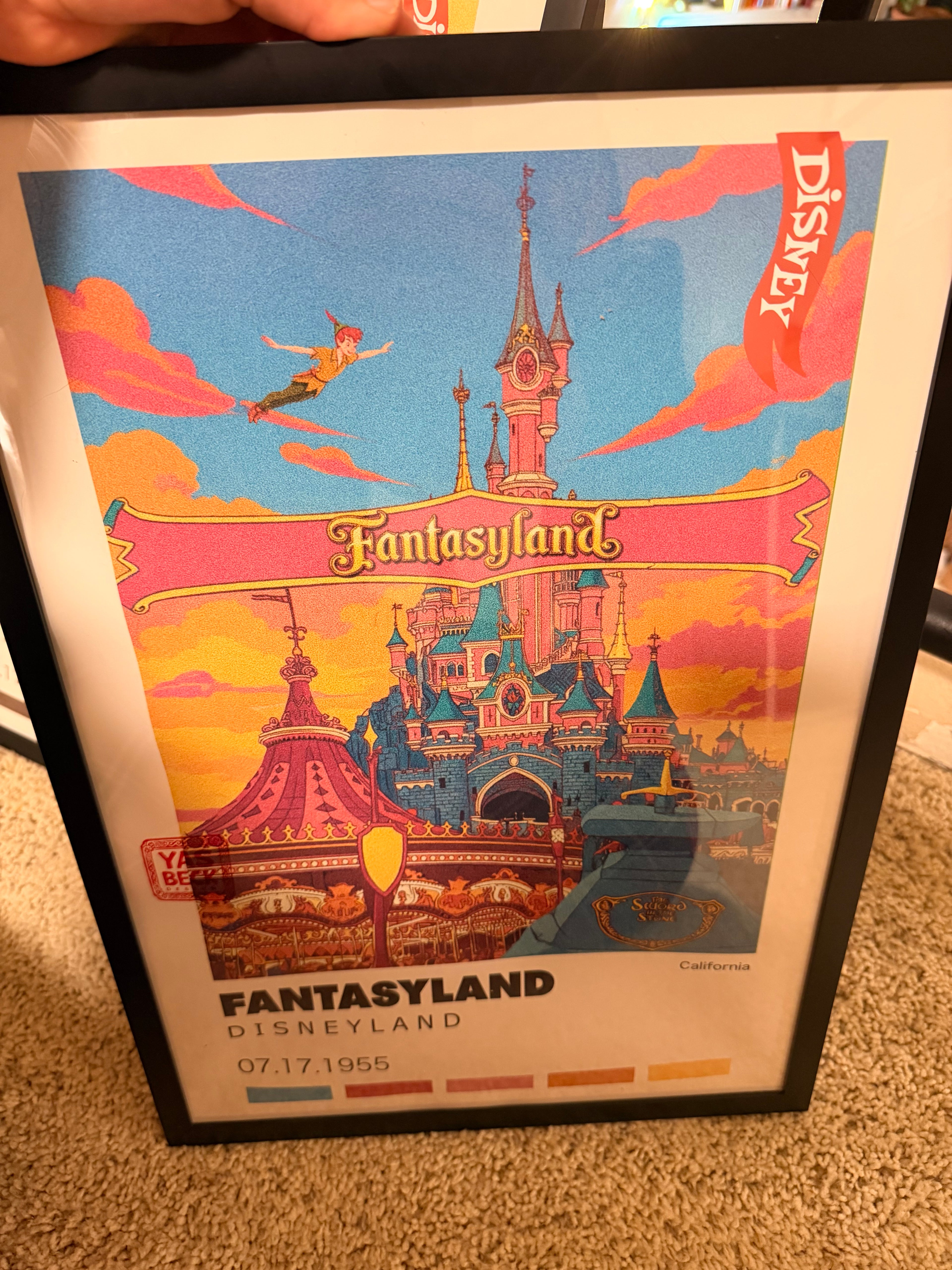 Fantasyland Poster, Disneyland Wall Art Print in Two Sizes