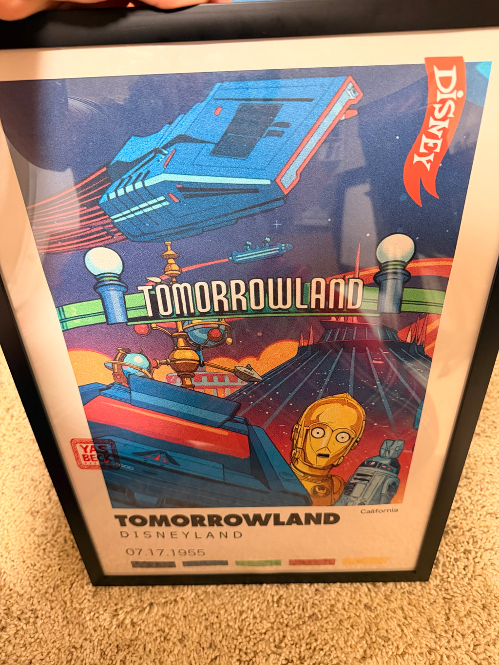 Disneyland Tomorrowland Poster - Colorful Wall Art Print for Disney Fans