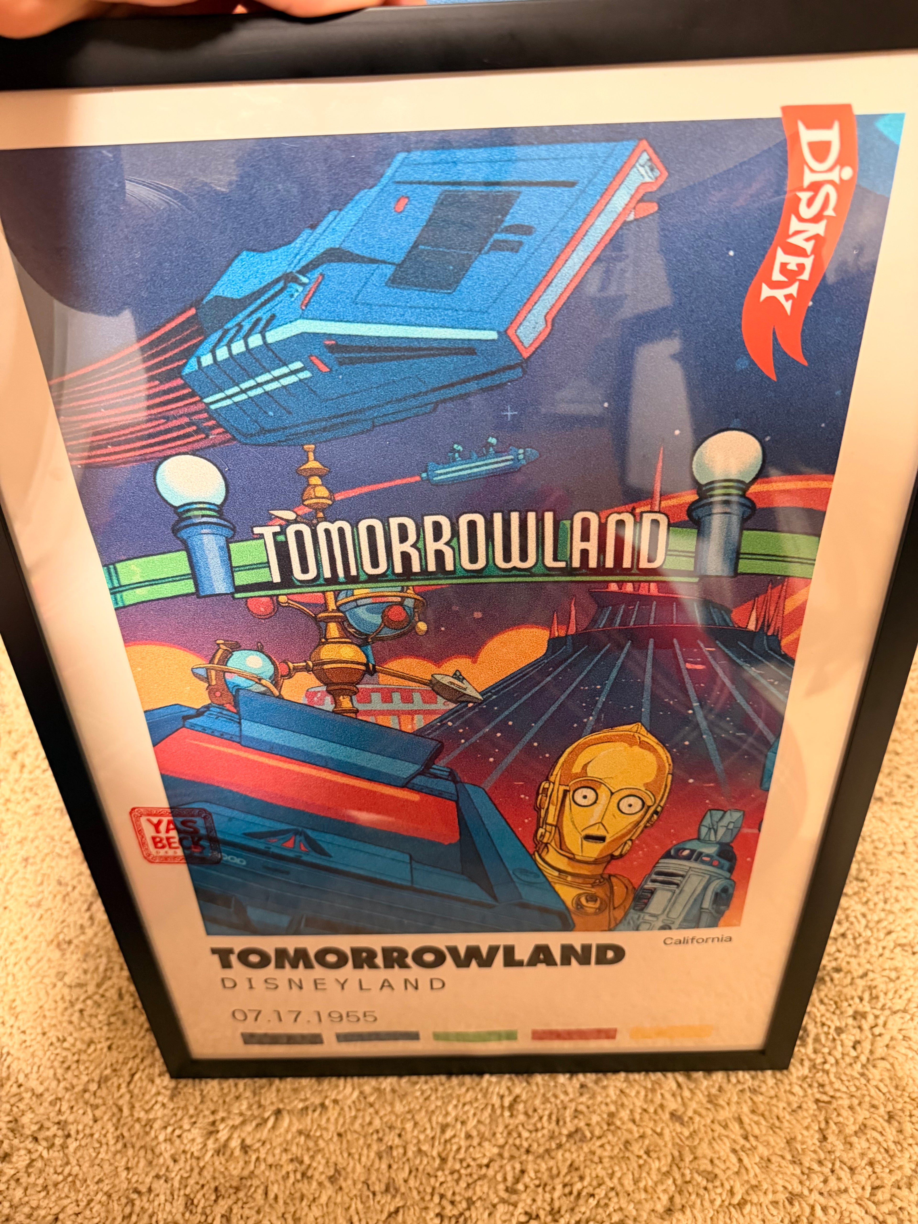 Disneyland Tomorrowland Poster - Colorful Wall Art Print for Disney Fans