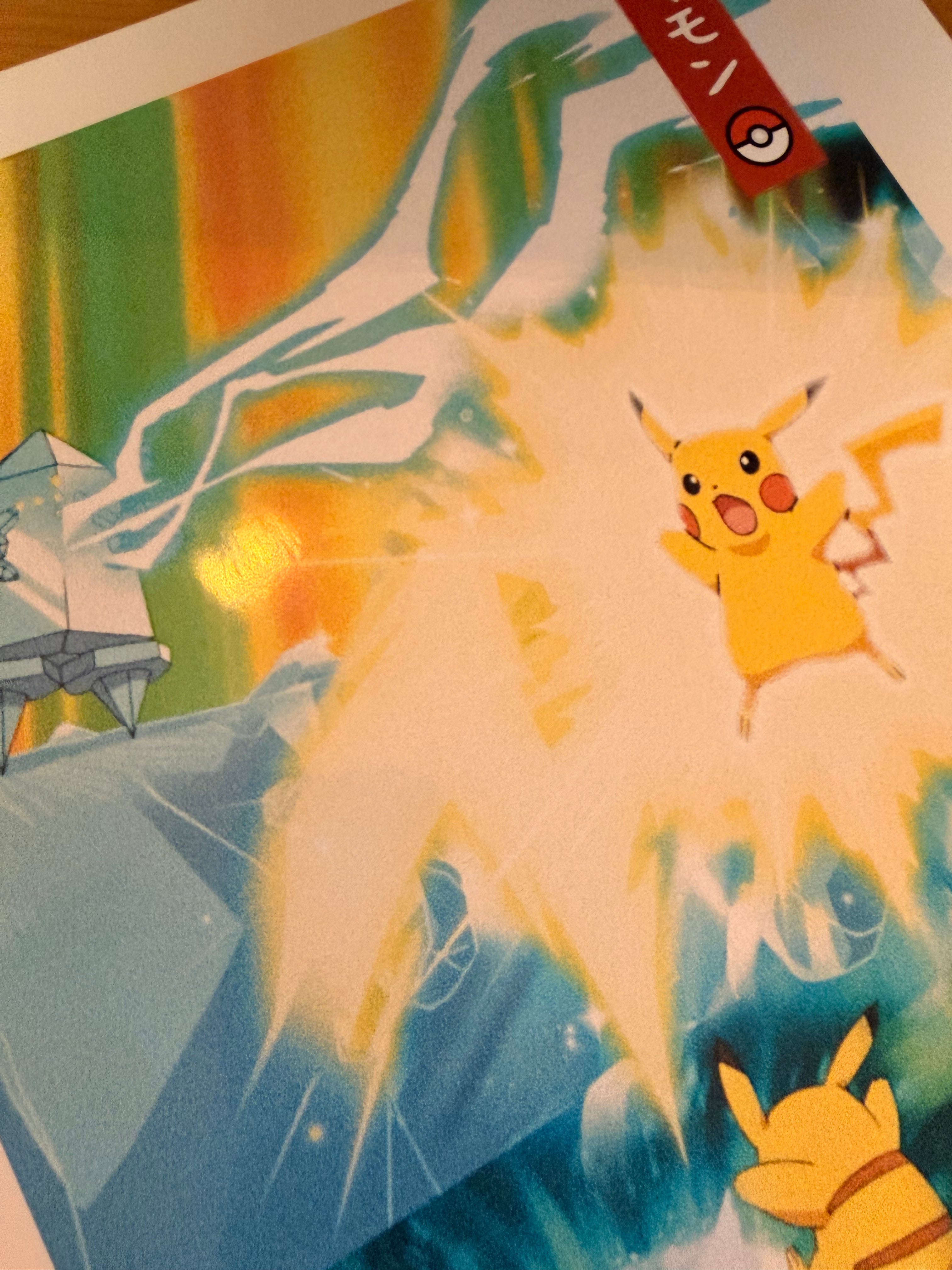 Pikachu vs Regice Pokémon Poster - Anime Battle Wall Art