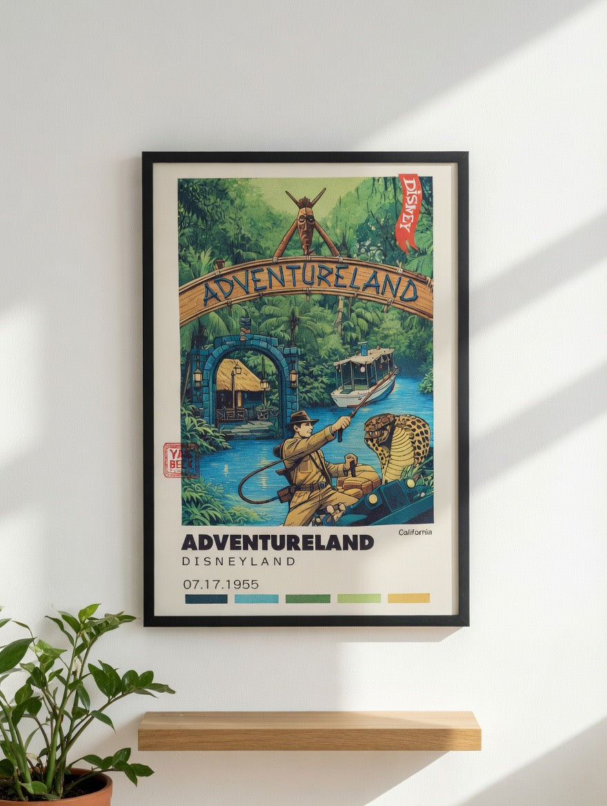 Adventureland Poster, Disneyland Wall Art in Glossy Print