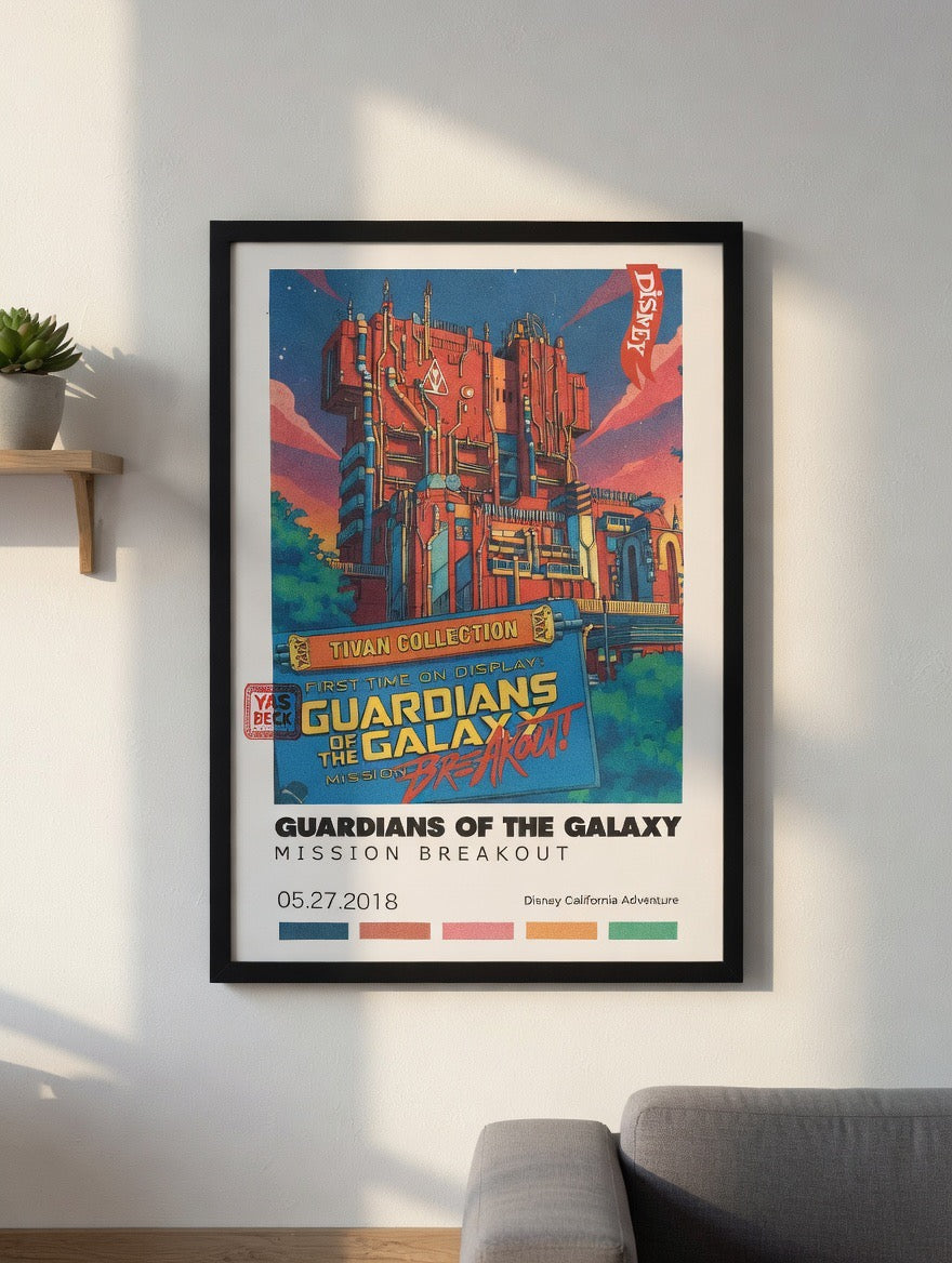 Guardians of the Galaxy Poster - Colorful California Adventure Fan Art Print
