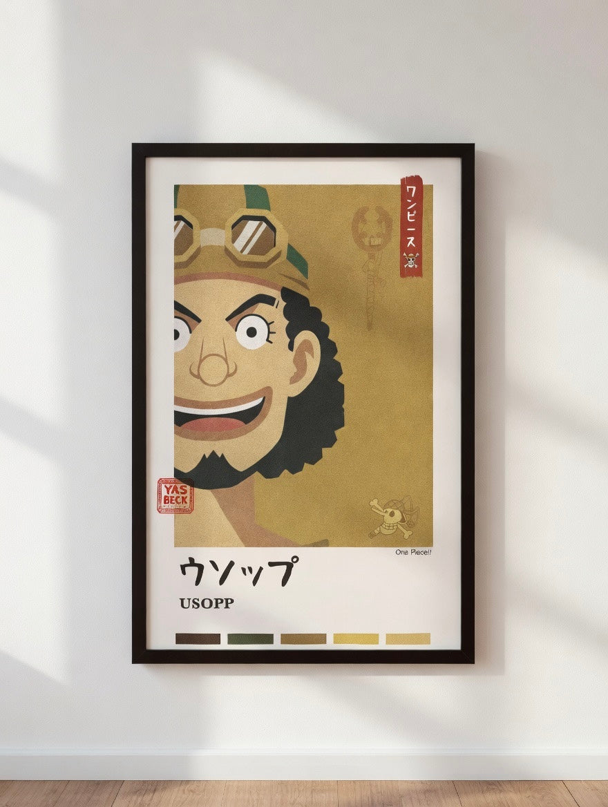 One Piece Usopp Poster, Anime Wall Art Print in Two Sizes