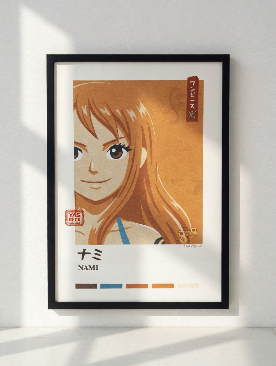 One Piece Nami Poster, Anime Art Print on Glossy Paper