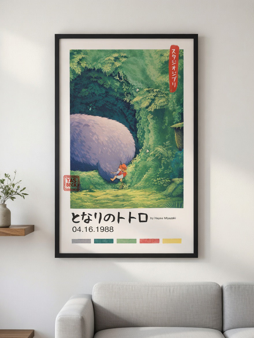 My Neighbor Totoro Poster - Studio Ghibli Art Print for Kids' Rooms
