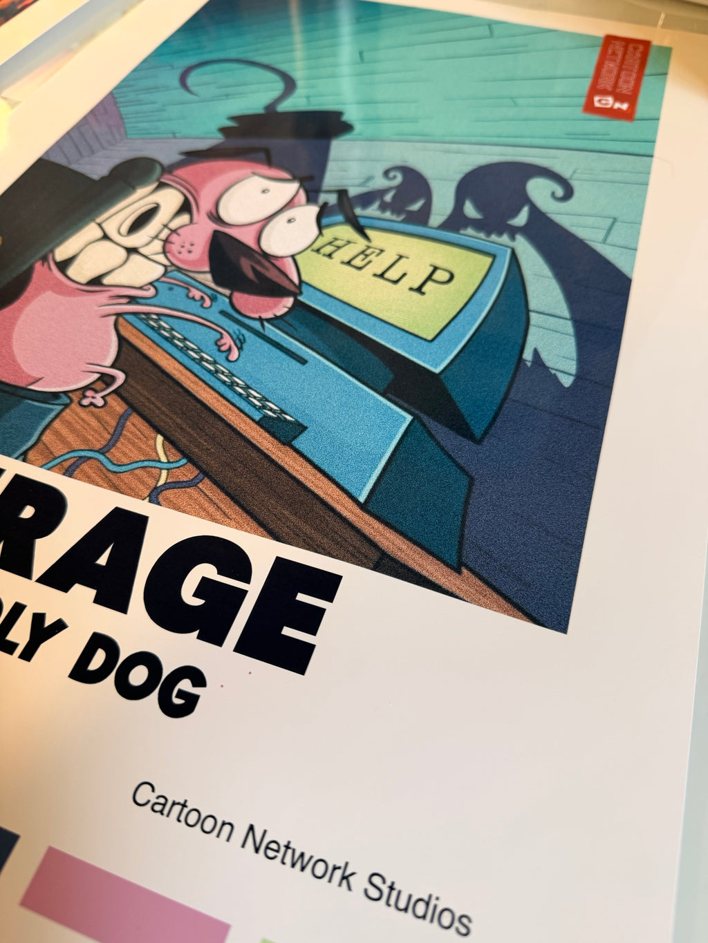 Courage Poster, Classic the Cowardly Dog Vintage Cartoon Art