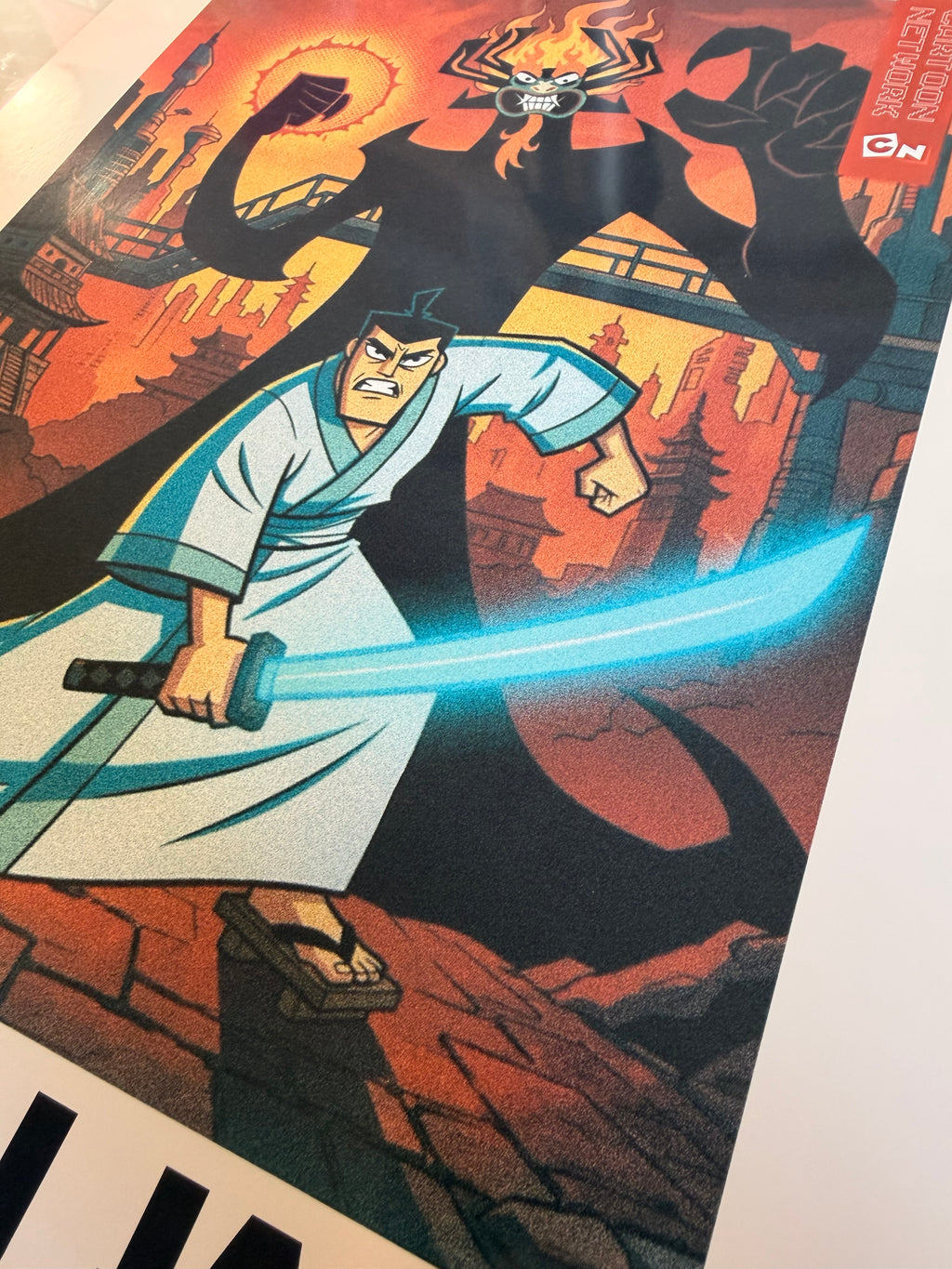 Samurai Jack Poster, Vintage Cartoon Network Wall Art in Two Sizes