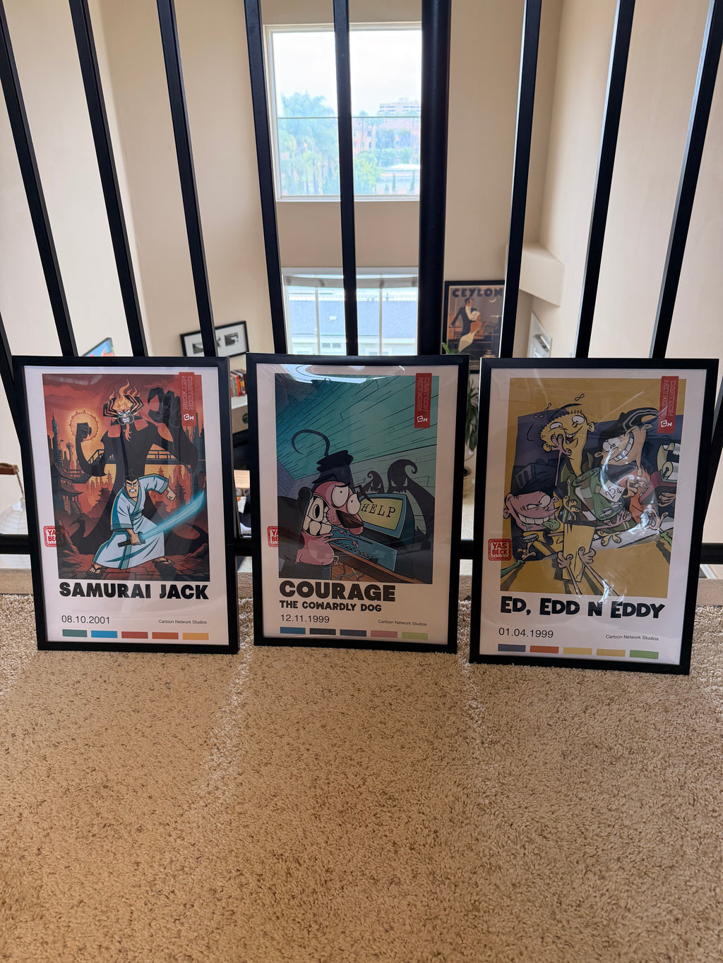 Samurai Jack, Courage Dog, Ed Edd n Eddy Cartoon Posters (Set of 3)