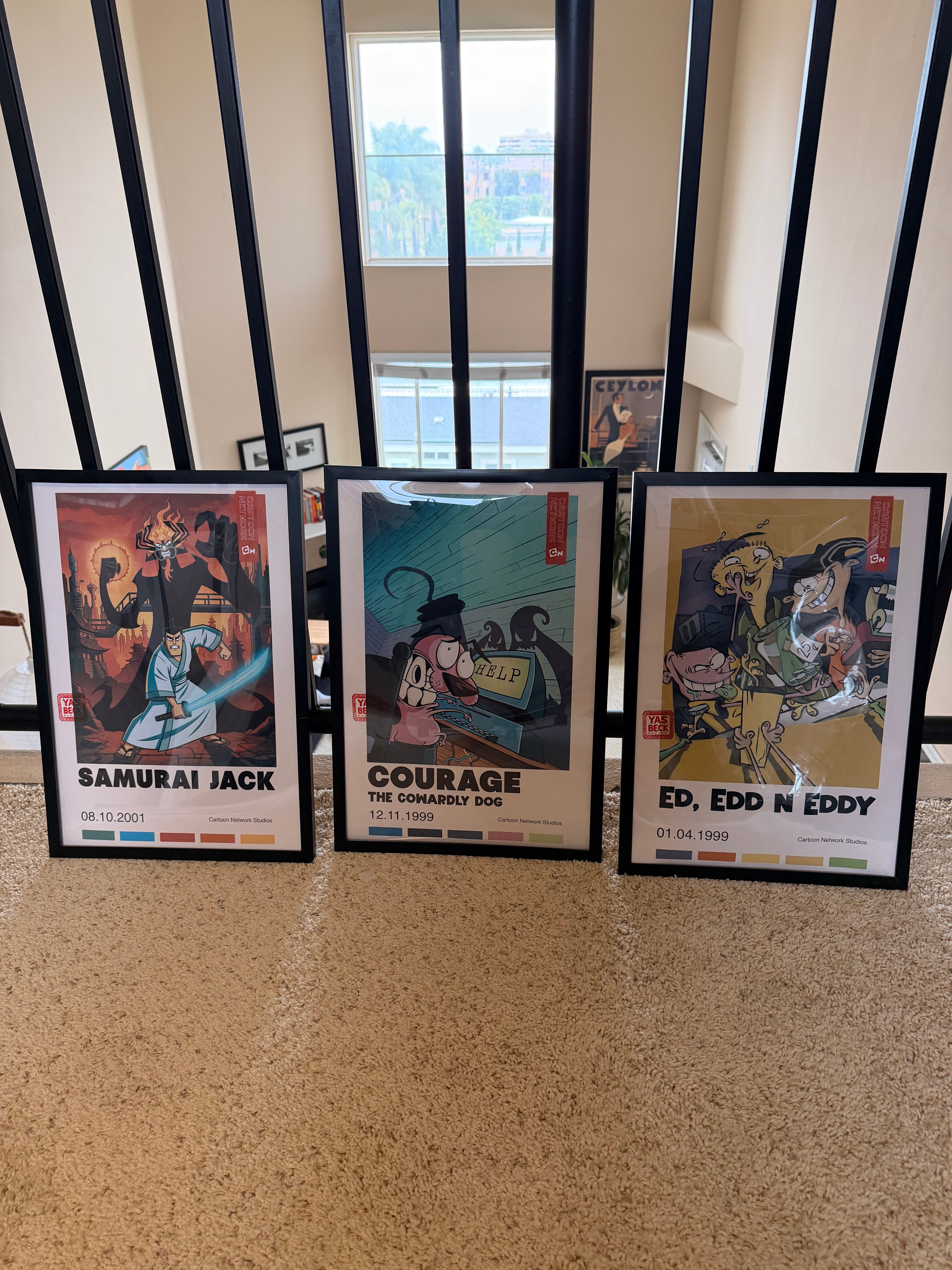 Samurai Jack, Courage Dog, Ed Edd n Eddy Cartoon Posters (Set of 3)