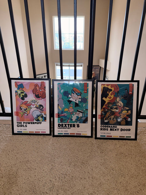 Cartoon Network Poster Set: Powerpuff Girls, Dexter's Lab, Kids Next Door