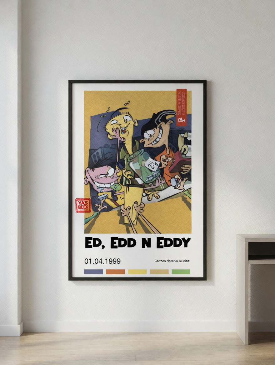 Samurai Jack, Courage Dog, Ed Edd n Eddy Cartoon Posters (Set of 3)