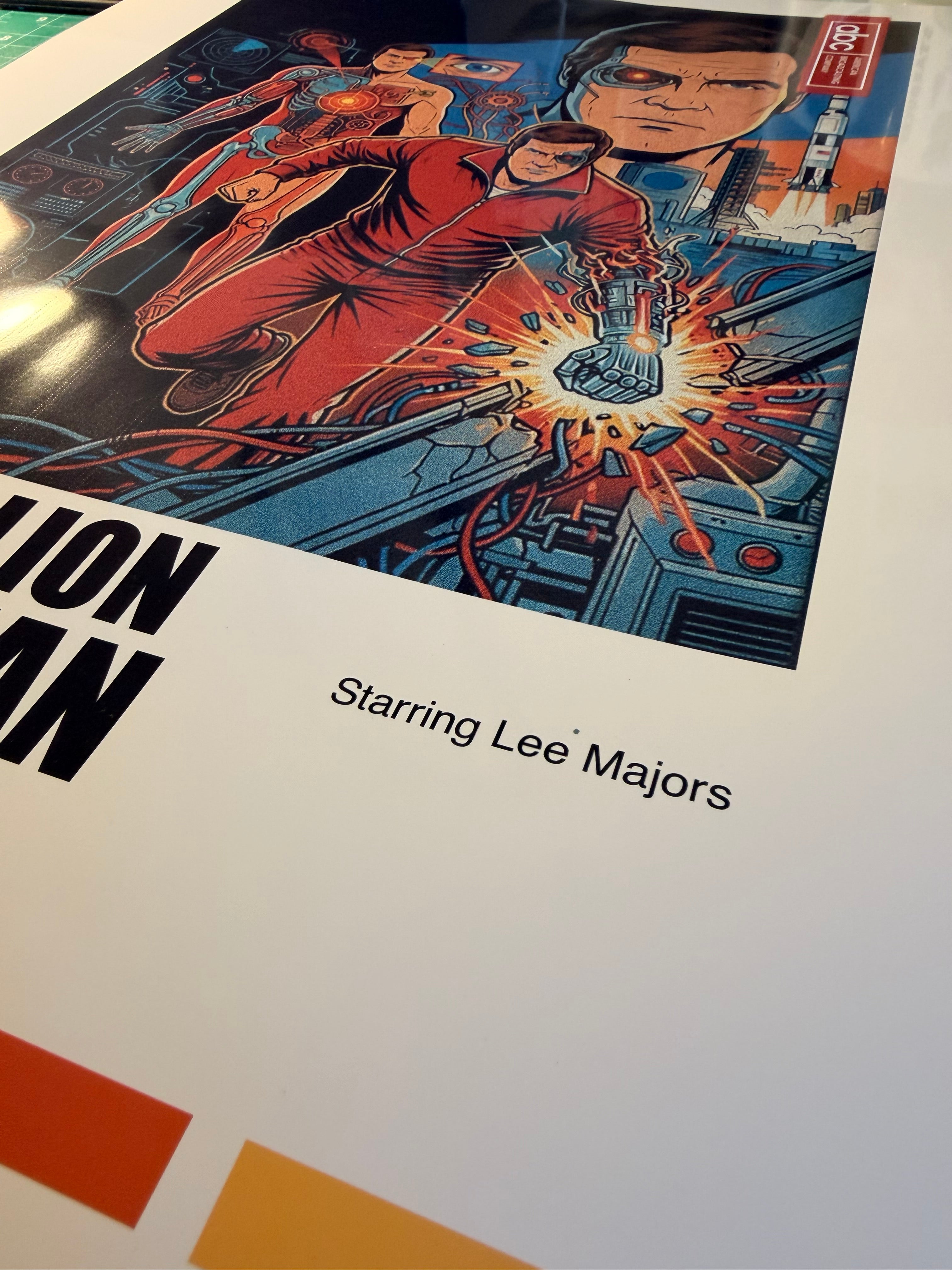 Six Million Dollar Man Poster - Vintage Lee Majors Print Wall Art