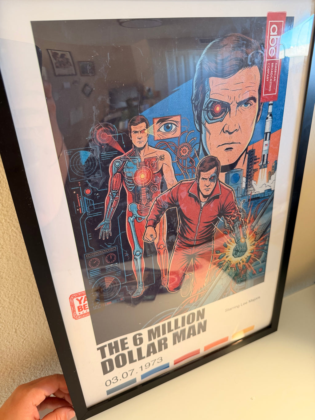 Six Million Dollar Man Poster - Vintage Lee Majors Print Wall Art