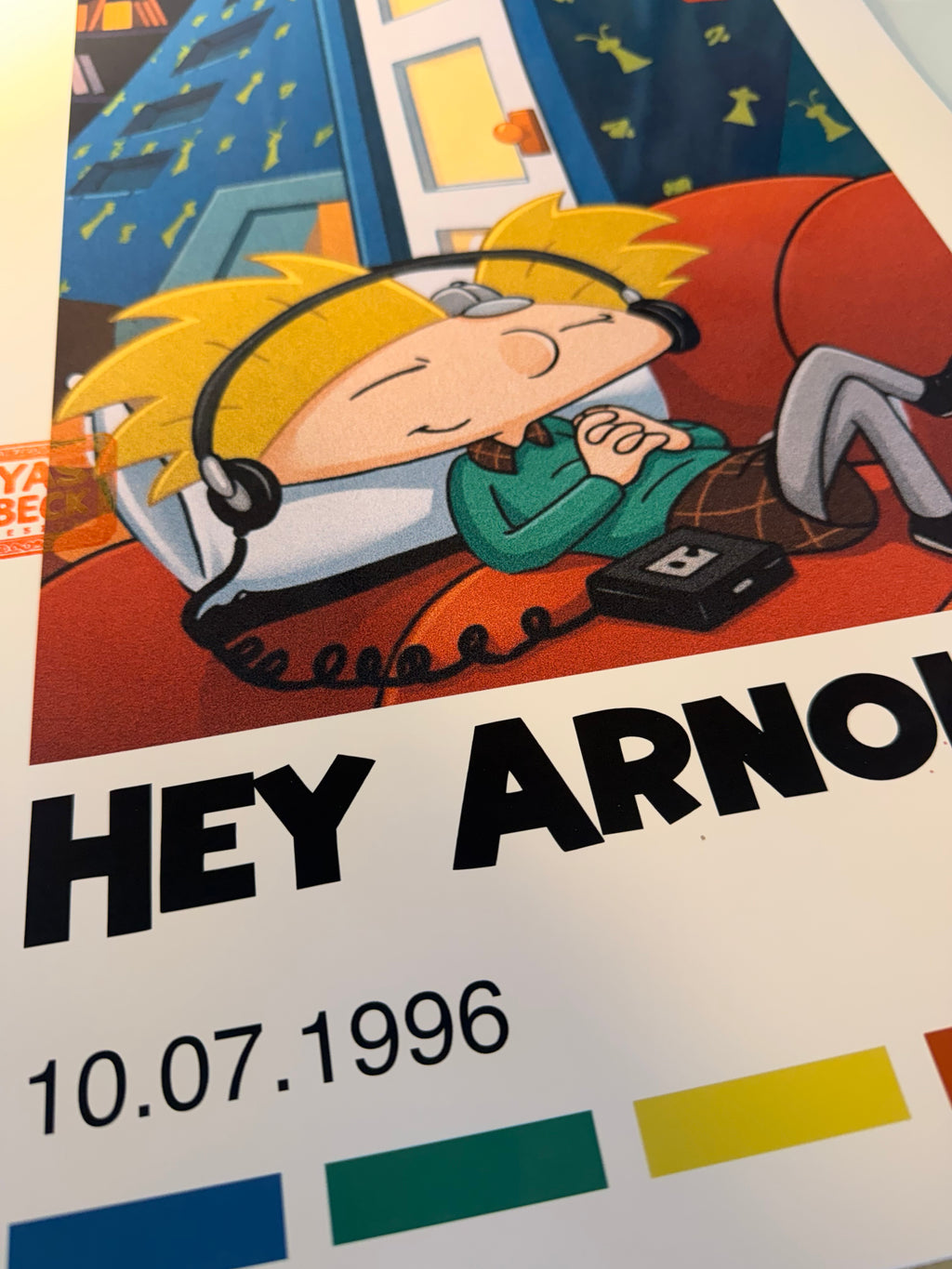 Hey Arnold Poster, Retro 90s Cartoon Art Print in Two Sizes