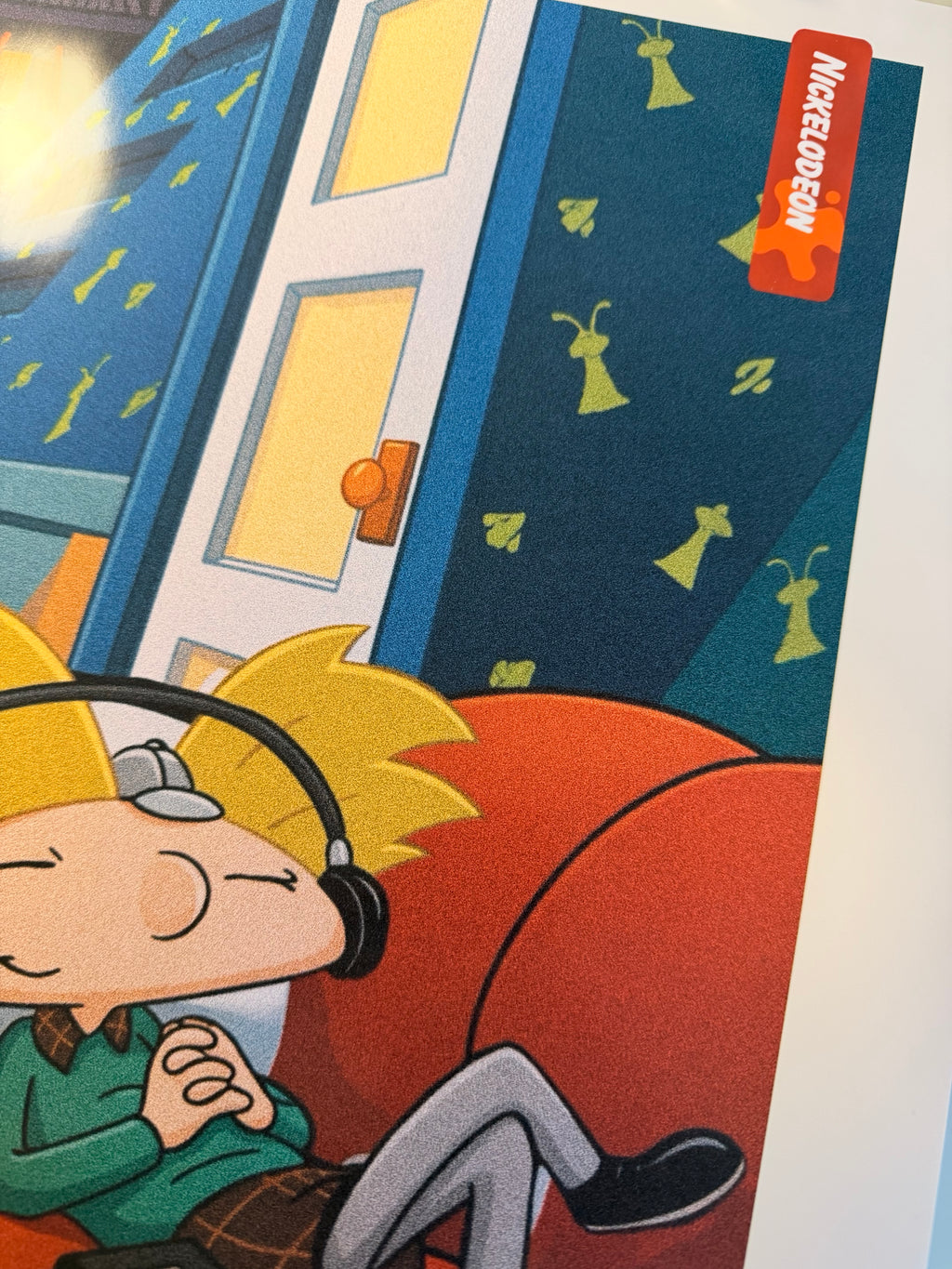 Hey Arnold Poster, Retro 90s Cartoon Art Print in Two Sizes