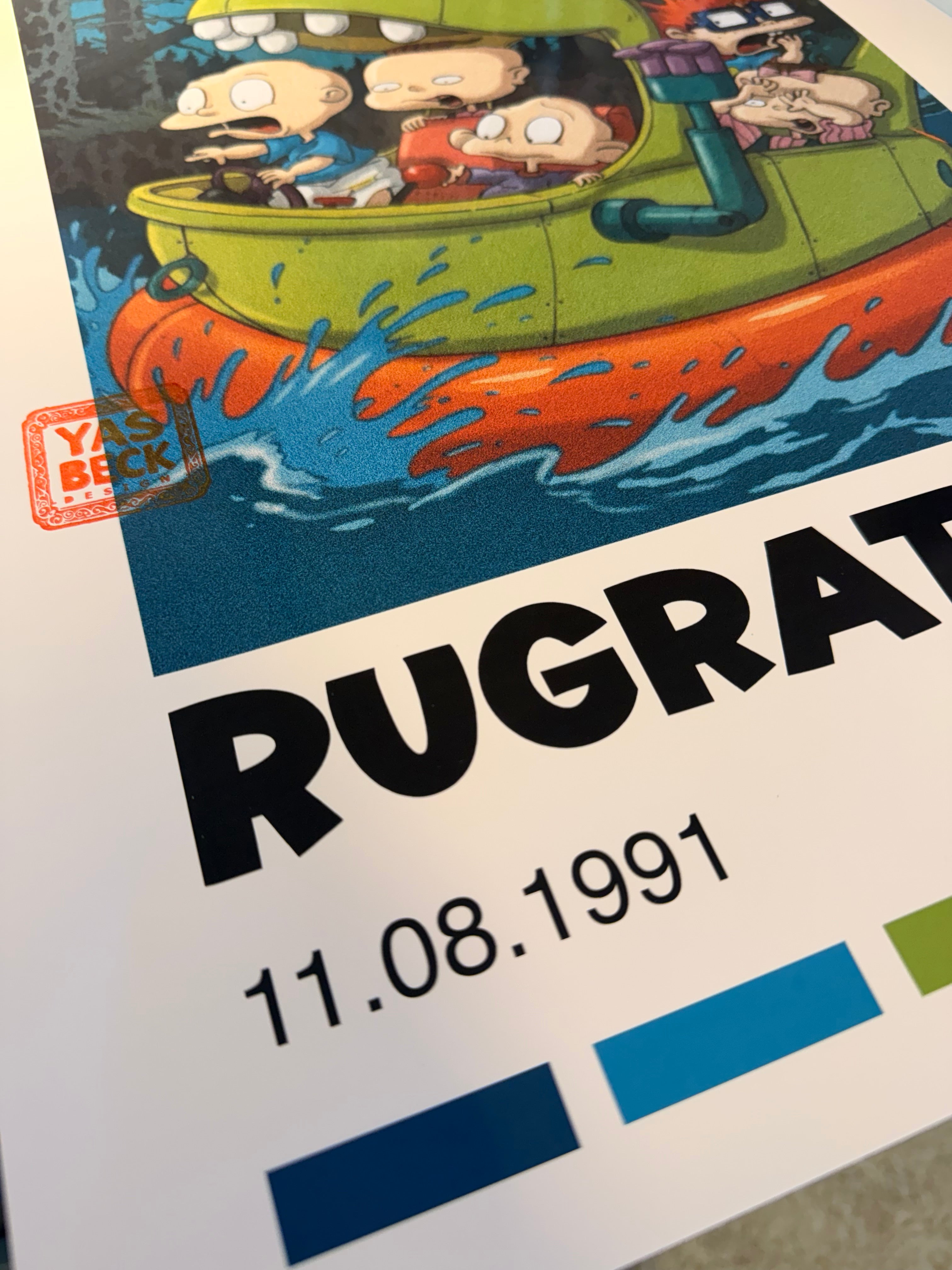 Rugrats Wall Art, Nickelodeon Print in Retro 90s Cartoon Style