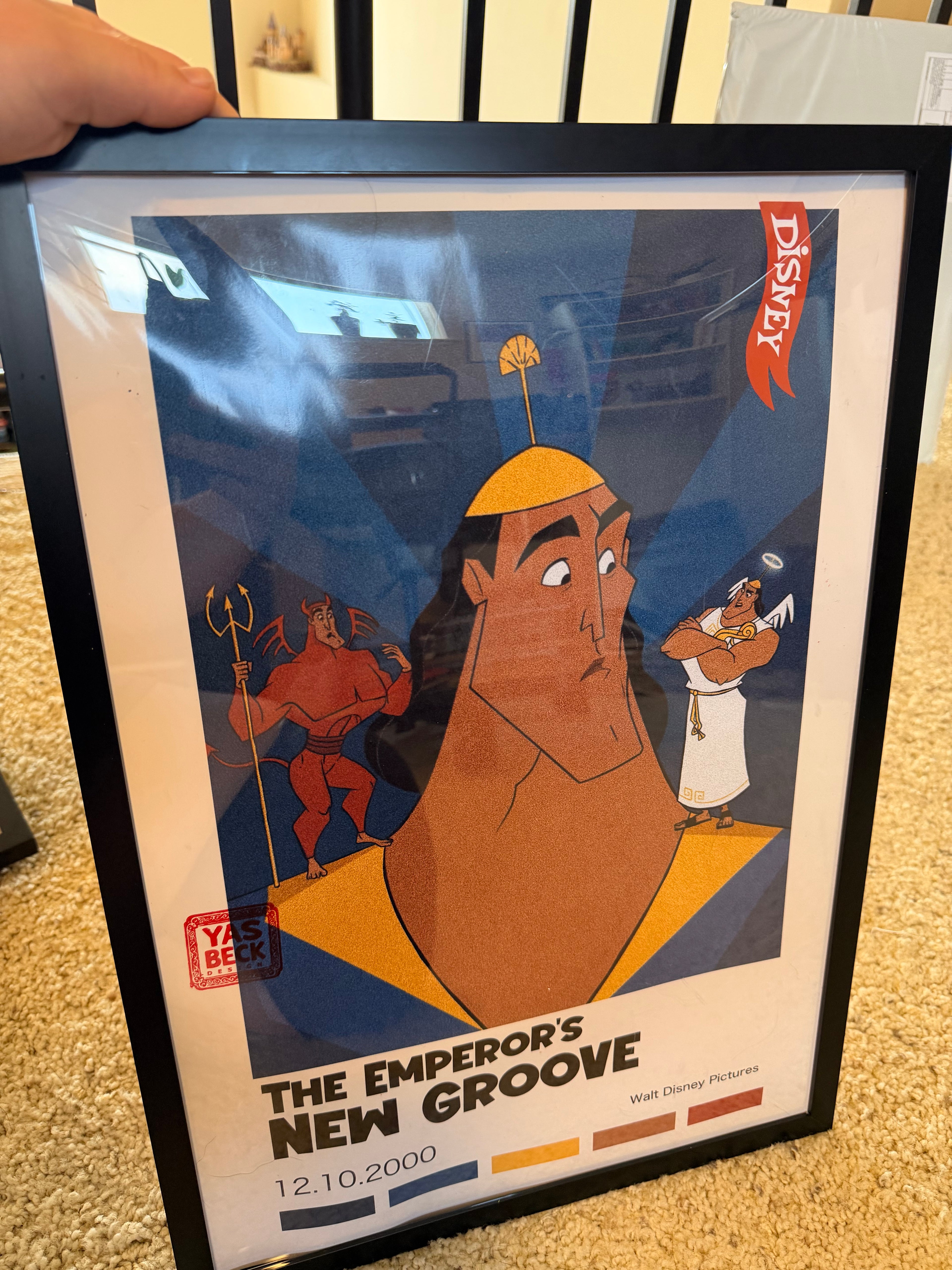 Emperors New Groove Poster, Kronk Retro Disney Art Print