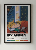 Hey Arnold Poster, Retro 90s Cartoon Art Print in Two Sizes