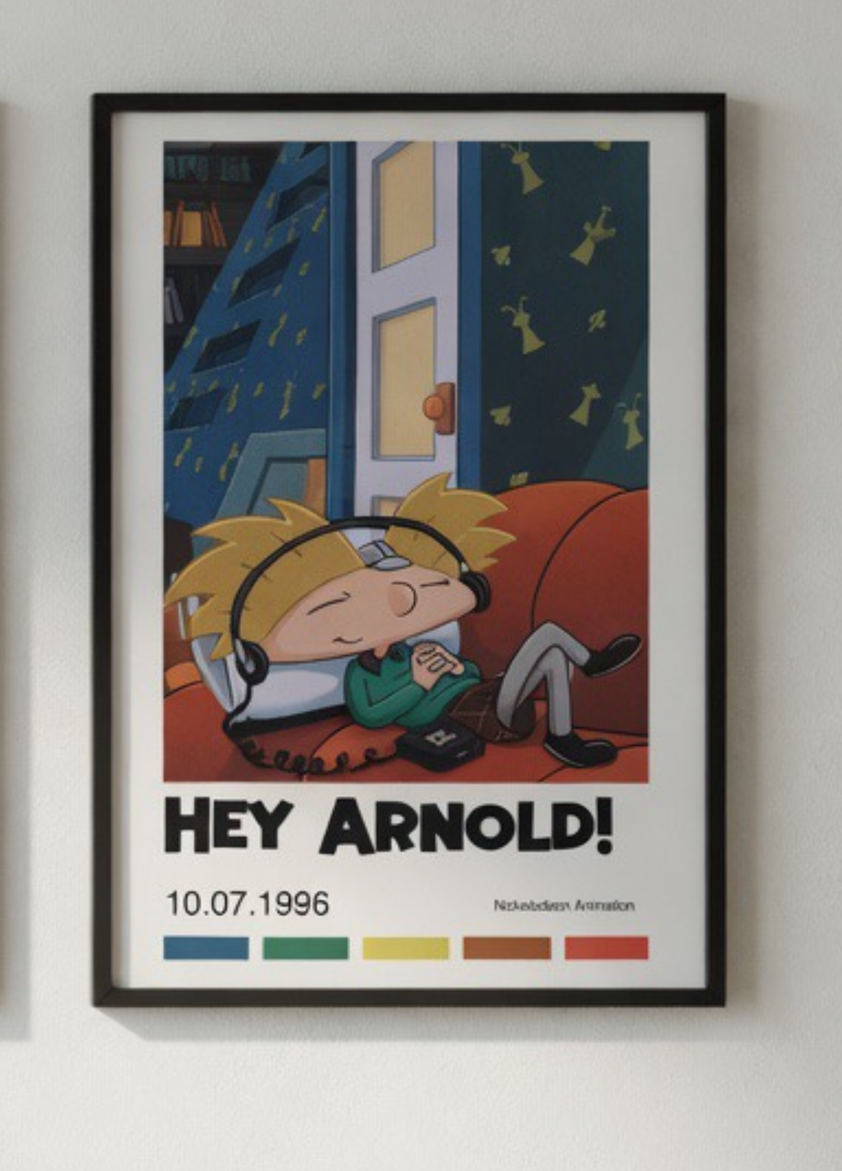 Hey Arnold Poster, Retro 90s Cartoon Art Print in Two Sizes