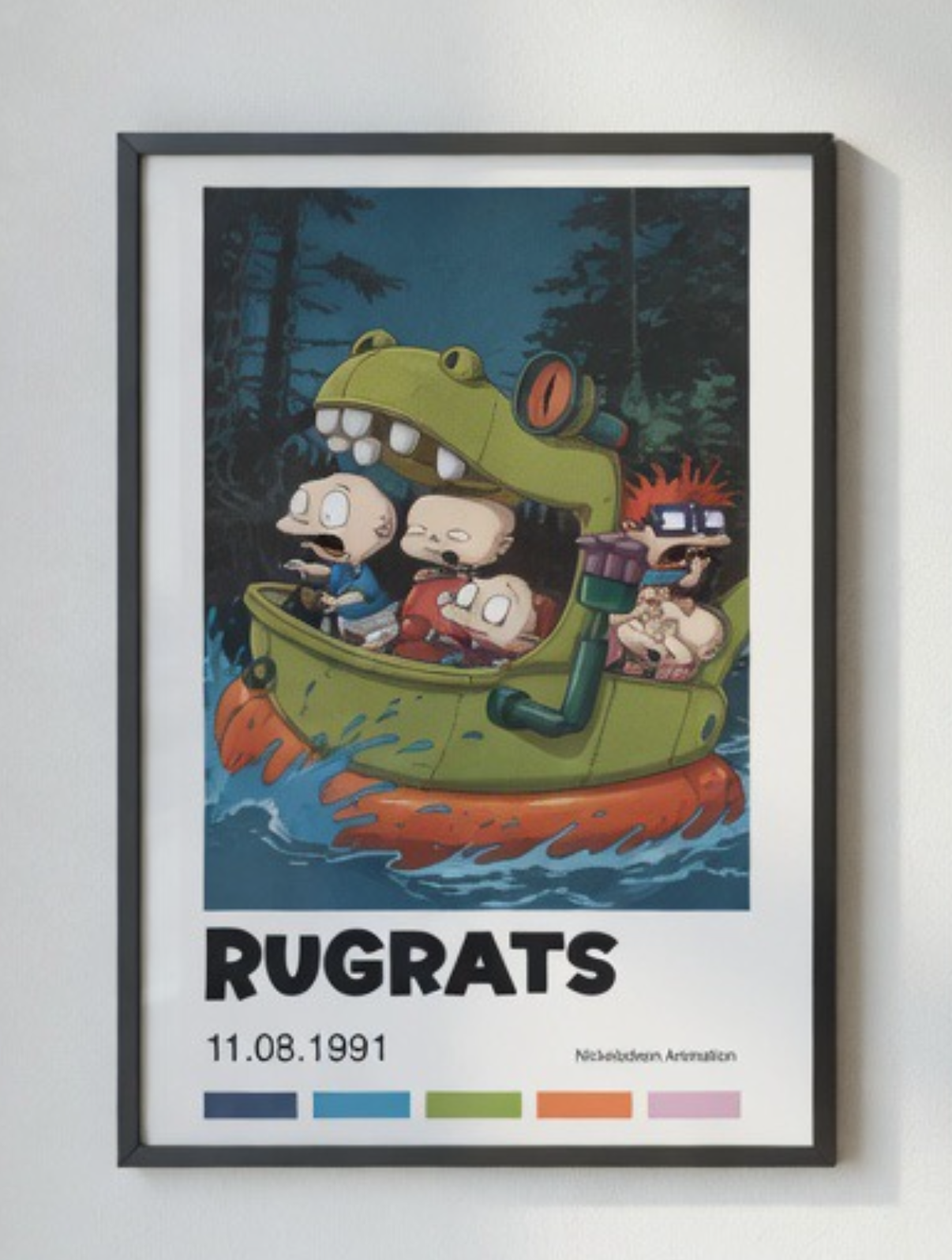 Rugrats Wall Art, Nickelodeon Print in Retro 90s Cartoon Style