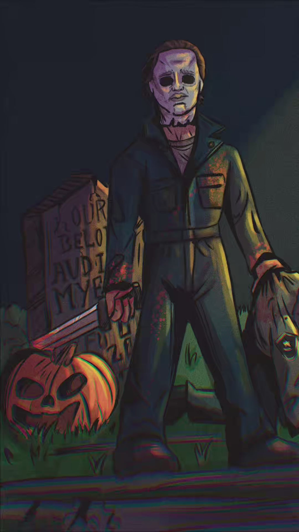 Halloween 1978 Michael Myers poster - video showing the printed poster