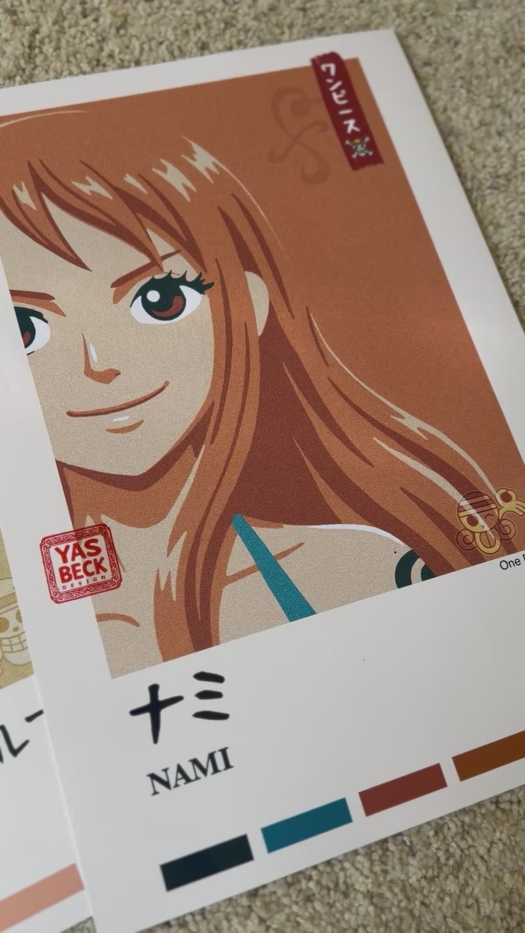 One Piece Nami Poster, Anime Art Print on Glossy Paper