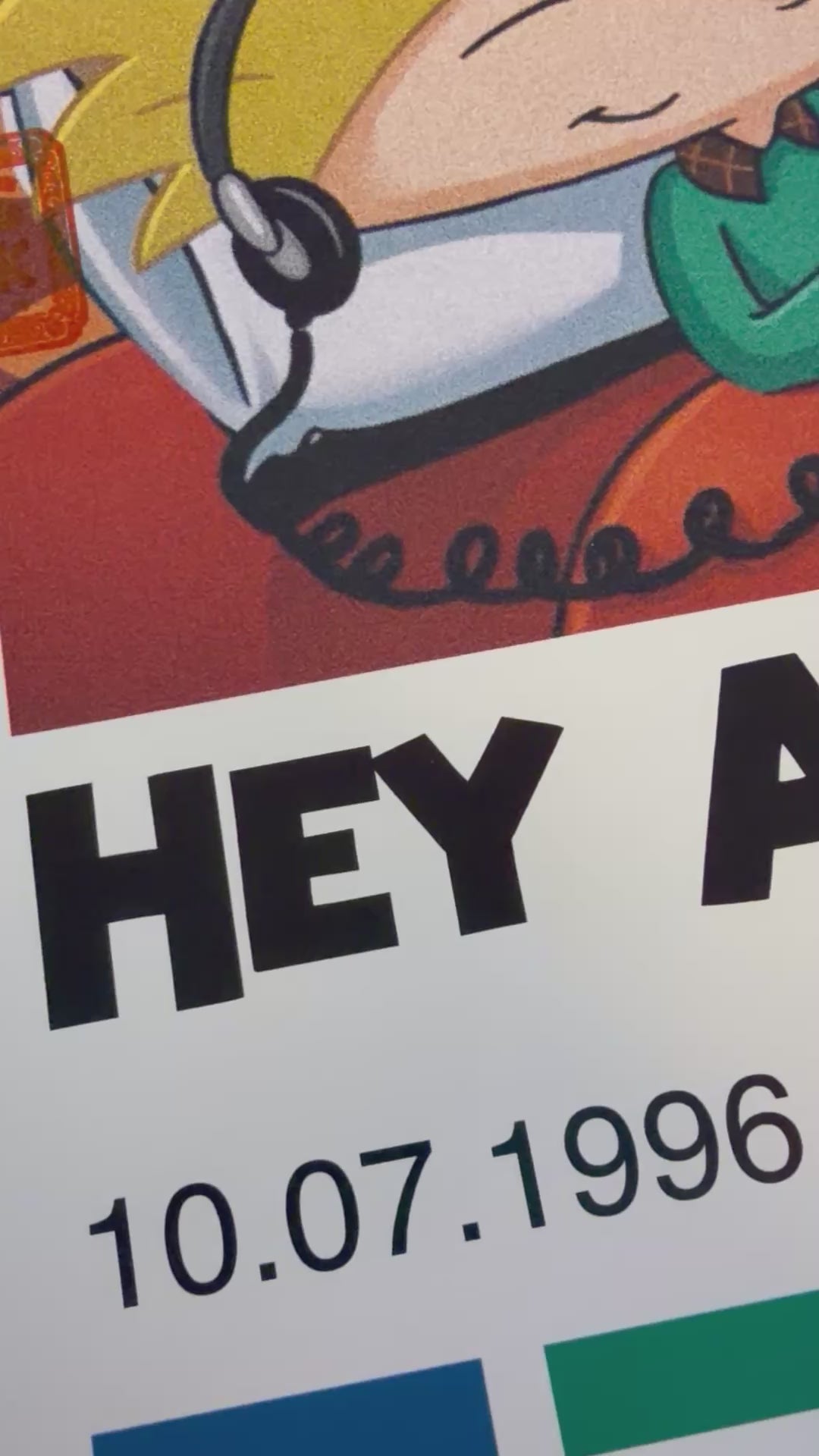 Hey Arnold Poster, Retro 90s Cartoon Art Print in Two Sizes